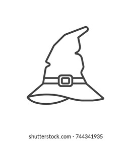 Witch hat line icon.