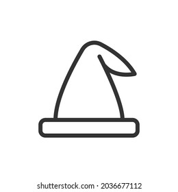 Witch Hat line icon in trendy style. Stroke vector pictogram isolated on a white background. Witch Hat premium outline icons.