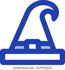 Diseño de icono de estilo de línea de sombrero de bruja