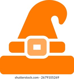 Diseño de icono de estilo de línea de sombrero de bruja