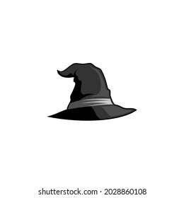Witch hat logo carrying broomstick