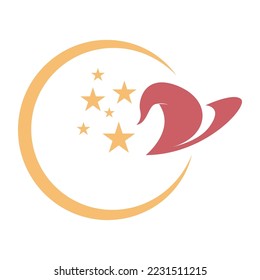Witch, witch hat  logo icon design illustration