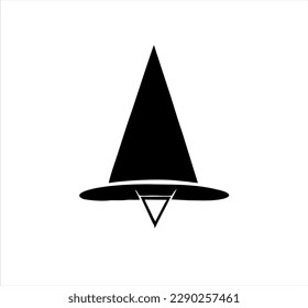 witch hat logo vector illustration design, hand drawn, symbol for magic logo