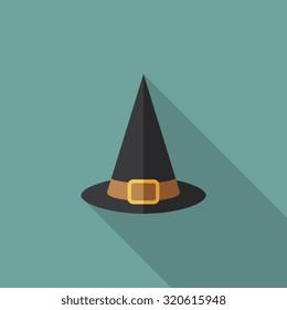 Witch Hat Long Shadow Icon
