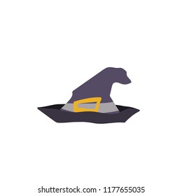 Witch hat made in cartoon style. Vector illustration