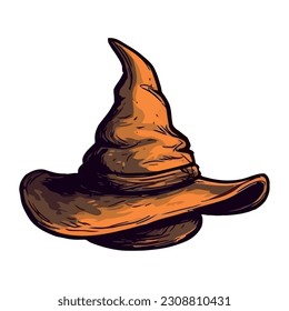 witch hat magic accessory icon isolated