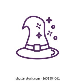 witch hat magic sorcery icon vector illustration design