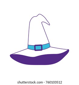 witch hat on color sections silhouette