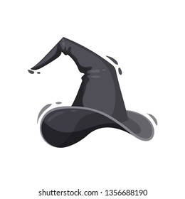 Witch hat on white background. Vector illustration.