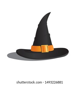 Witch Hat Orange Band Witch Hat Stock Vector (Royalty Free) 1493226881 ...