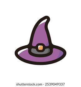 Witch hat outline icon for graphic design, apps and websites