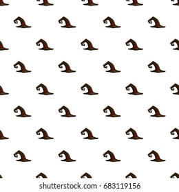 Witch hat pattern seamless repeat in cartoon style vector illustration