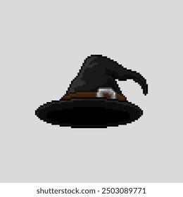 Witch hat, pixel art object