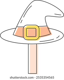 Witch hat popsicle with buckle for Halloween treats Vector