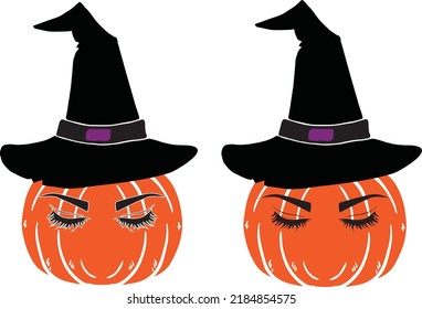 Witch Hat Pumpkin Halloween Vector File