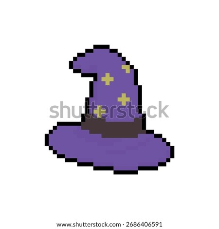 WITCH HAT PURPLE PIXEL ART