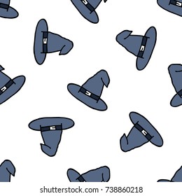 witch hat seamless doodle pattern