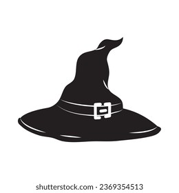 witch hat silhouette vector isolated