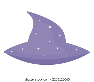 witch hat with sparks over white