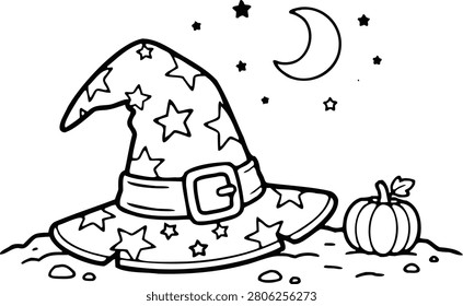 Witch hat and star