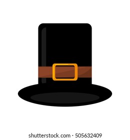 witch hat symbol thanksgiving vector illustration design