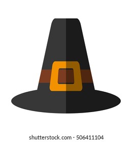 witch hat symbol thanksgiving vector illustration design