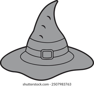 Witch hat vector art isolated on white background