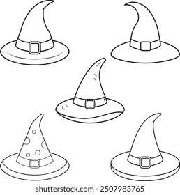 Witch hat vector art isolated on white background