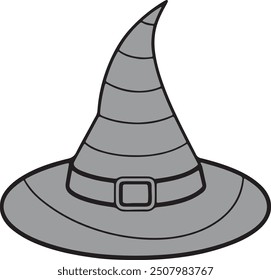 Witch hat vector art isolated on white background