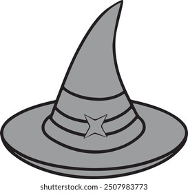 Witch hat vector art isolated on white background