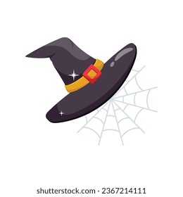 Witch hat vector colorful stickers Icon Design illustration. EPS 10 File