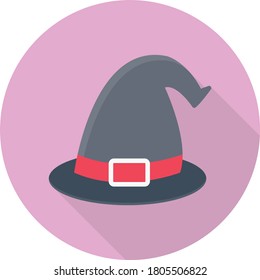 witch hat vector flat color icon 