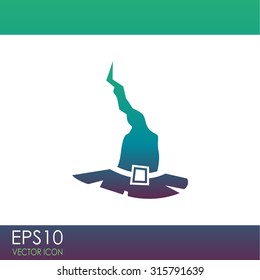 Witch hat vector icon.