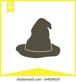 Witch hat vector icon.