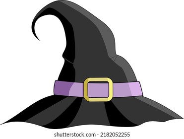 Witch Hat Vector Icon cartoon halloween