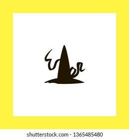 witch hat vector icon. flat design