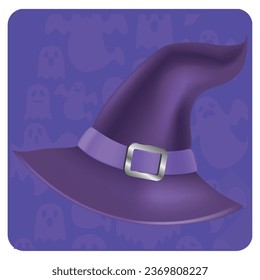 witch hat vector icon with purple color phone