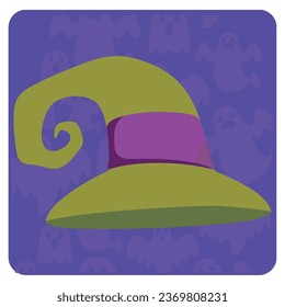 witch hat vector icon with purple color phone