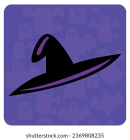 witch hat vector icon with purple color phone