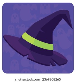 witch hat vector icon with purple color phone