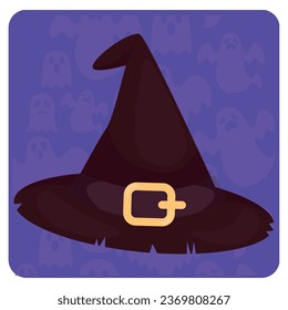 witch hat vector icon with purple color phone