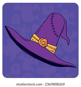 witch hat vector icon with purple color phone