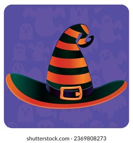 witch hat vector icon with purple color phone