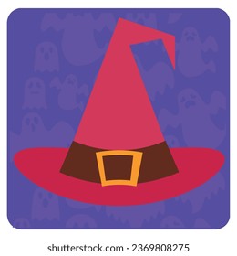 witch hat vector icon with purple color phone