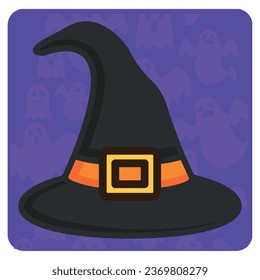 witch hat vector icon with purple color phone