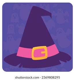 witch hat vector icon with purple color phone