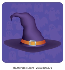 witch hat vector icon with purple color phone