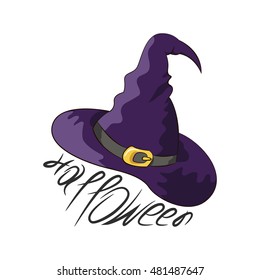 witch hat . Vector illustration .