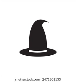 Witch hat vector illustration on white background