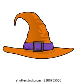 witch hat vector image for coloring book.
